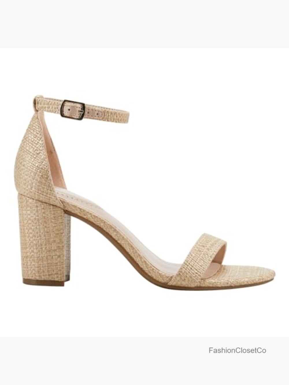 Heeled Sandals with Block Heel and Ankle Strap - Picture 2 of 6